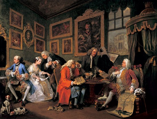 william hogarth marriage a-la mode_ 1. the marriage settlement